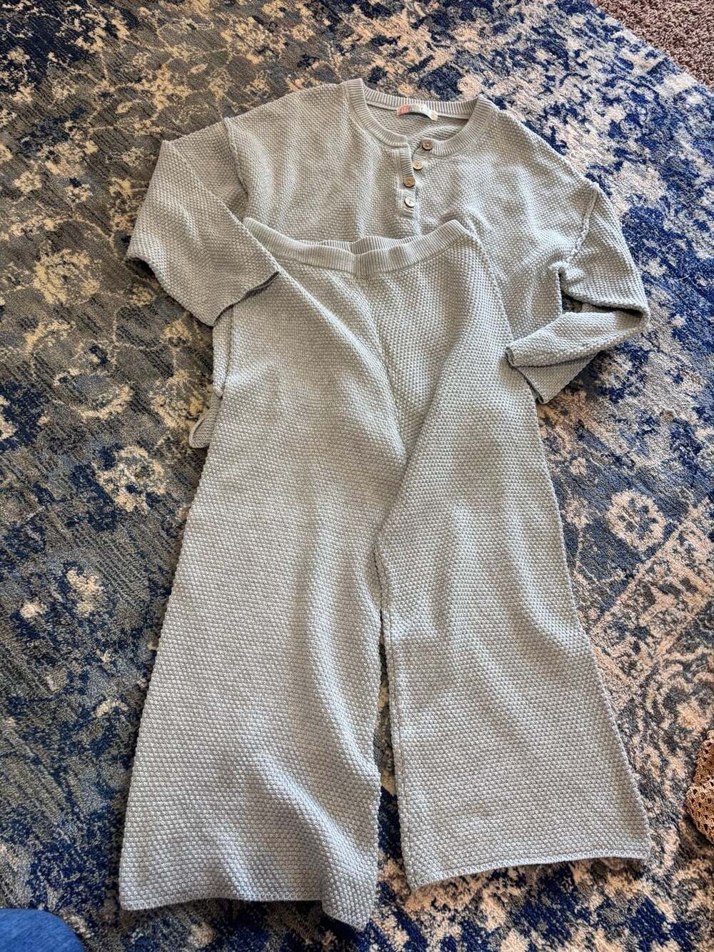 Free People Hailee Set Size M Grey Knit Sweater